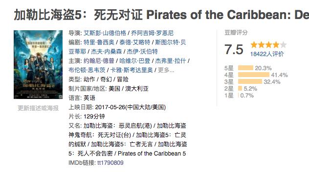 加勒比海盗5最差电影,加勒比海盗5为什么爆冷