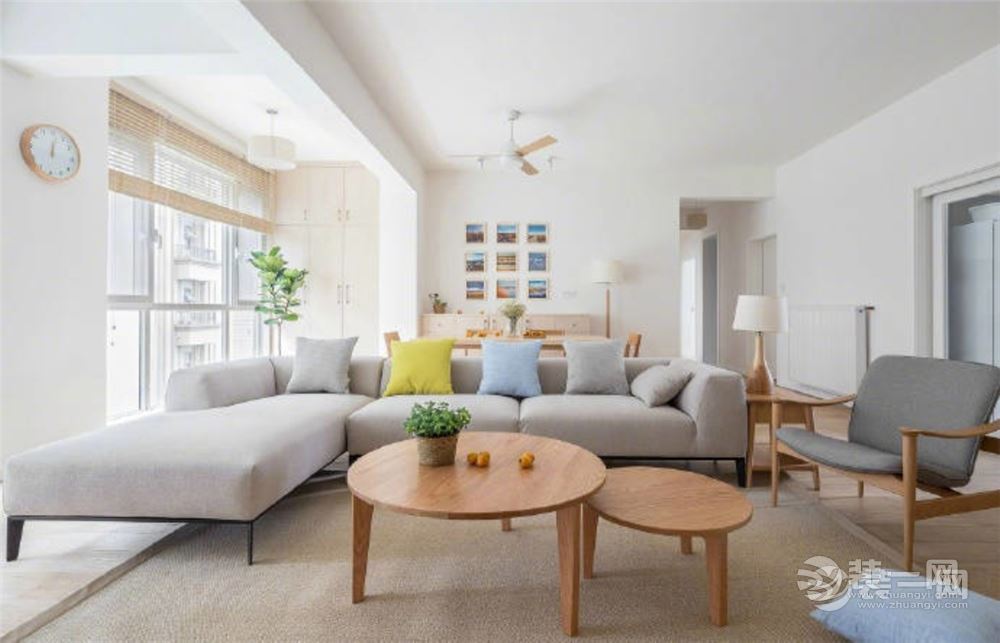 氧气家居！苏州华润橡树湾小区清新环保日系二居设计案例说明