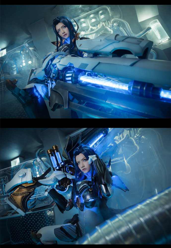 皮城女警cos服,lol皮城女警未来战士