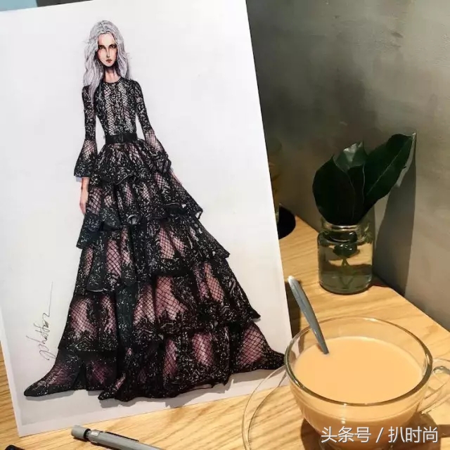 礼服好高级感,怎么画礼服设计手稿图