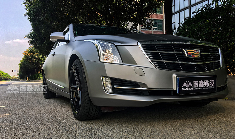 凯迪拉克ATSL车身改色贴膜亚光灰