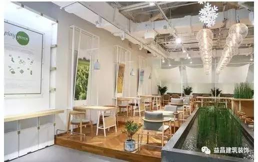 店面装修成毛坯风格,门市绿色装修风格