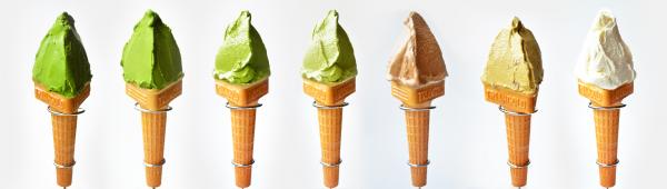 日本抹茶冰淇淋从浓到淡,体验当土豪的感觉