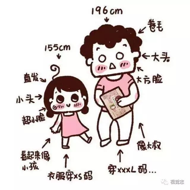 和男朋友身高相差很多是什么体验,身高相差30厘米情侣相处得怎样