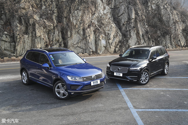 大众途锐对比沃尔沃xc90,大众途锐越野测试xc90