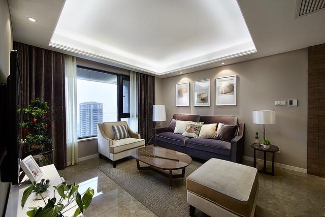 89㎡现代简约，客厅的简欧沙发，简约舒适又大气