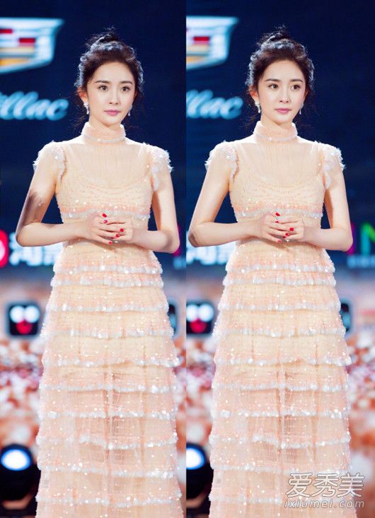 杨幂上海电影节红毯,杨幂拿下大奖久违高调