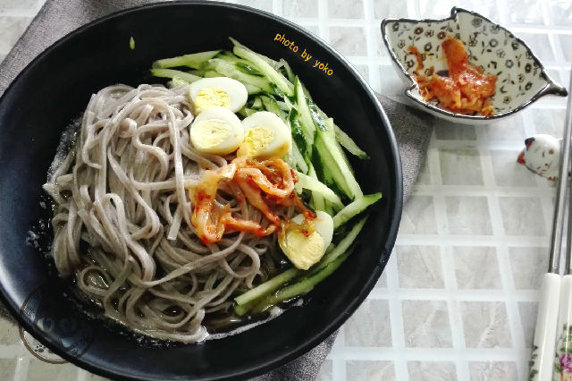 韩式麻酱荞麦面,韩式酸冷荞麦面