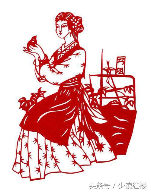 剪纸红楼梦人物肖像,红楼梦人物q版剪纸图