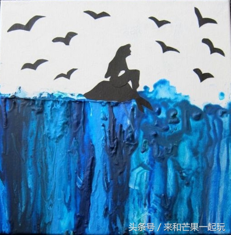 滴流画儿童,儿童绘画创意蜡笔涂色