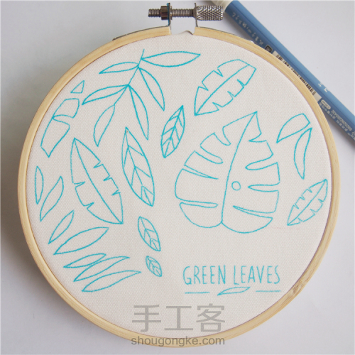 盛夏季,为你心爱的小物上绣上一片嫩绿