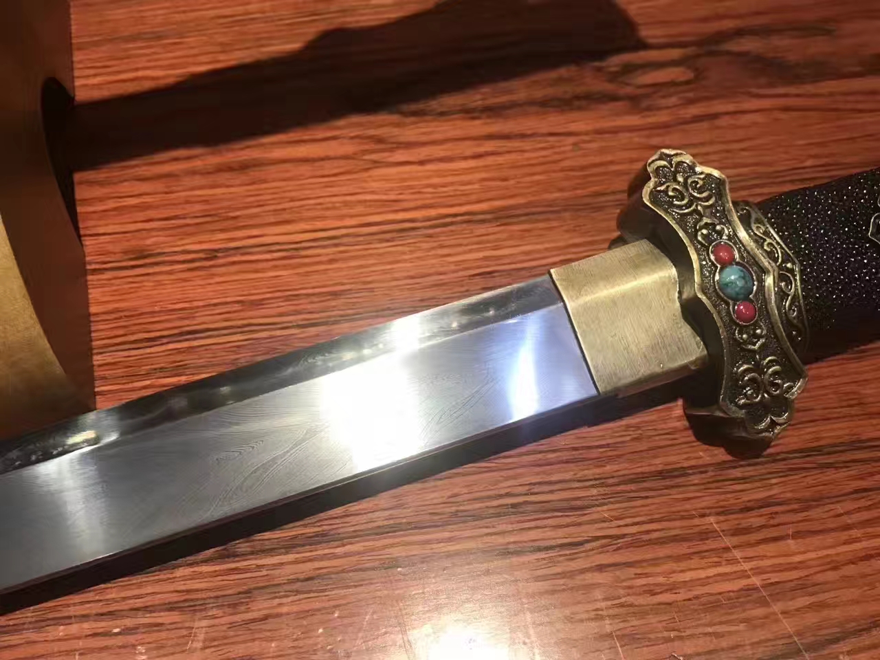 龙泉牡丹唐刀,龙泉唐刀横刀花纹钢