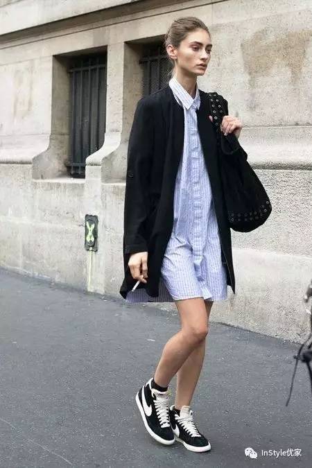 衬衣裙百搭又有高级感,衬衫裙这样穿可以很帅也可以很美