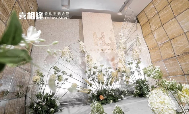 户外婚礼场景布置效果图,红色系婚礼户外布置场景