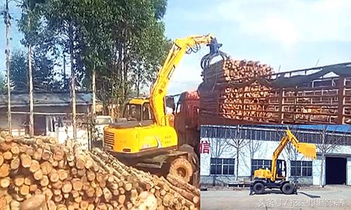 轮式挖掘机抓木机怎么选,宝鼎轮式挖掘机抓木机参数