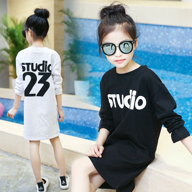 12岁女童夏季白色t恤时尚,儿童时尚t恤女童