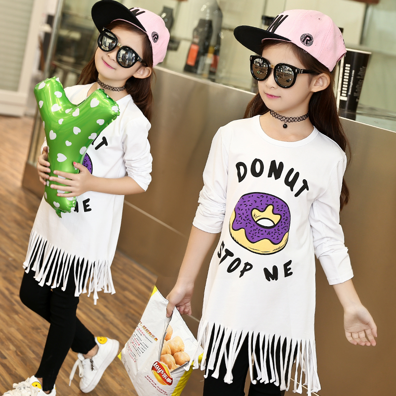 女童t恤夏中大童时尚,儿童t恤女童时尚
