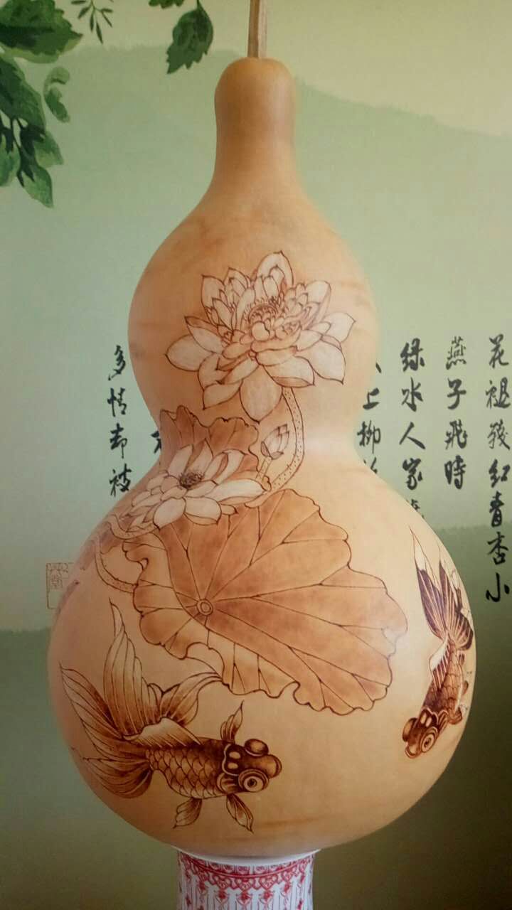 葫芦底稿转印方法,葫芦烙画底稿转印