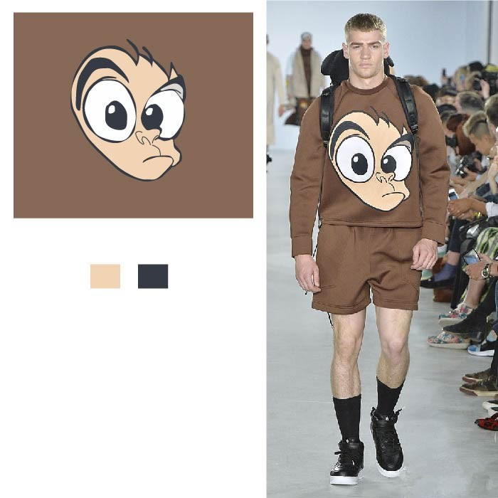 秀场系列服装配色效果图,彩色印花时尚秀图片高清