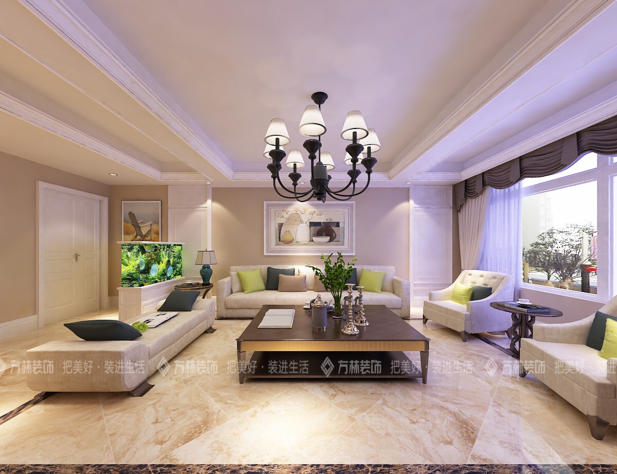 沈阳方林150平米轻奢装修图,沈阳方林风格装修效果图