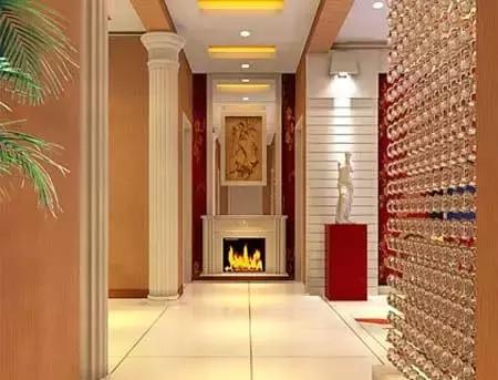 进门地垫四个字财源滚滚怎么放,进门迎面墙空间小如何设置