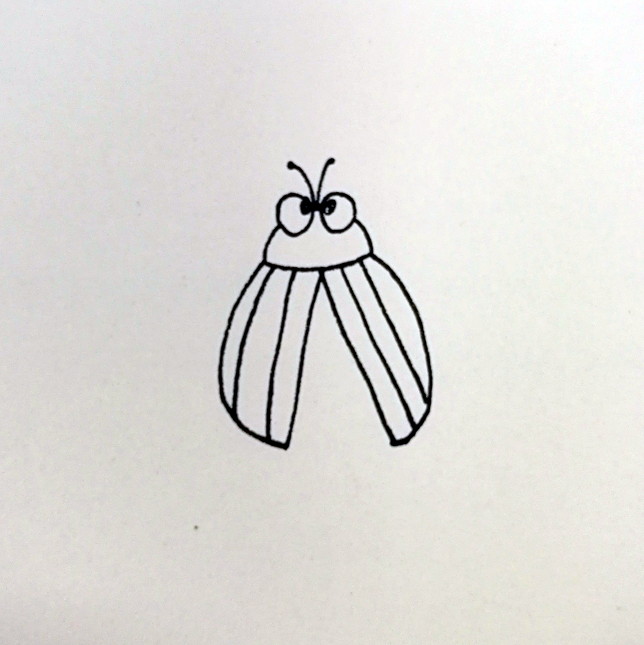 萤火虫找朋友简笔画,飞的萤火虫简笔画