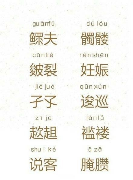 常识100个常见字词,常见字词基础知识