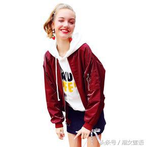 慵懒韩系棒球服,韩范连帽棒球服