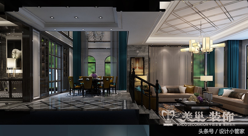 郑州金水湾家装轻奢风格90平,郑州林溪湾欧式装修