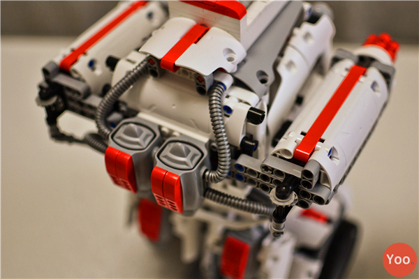 米兔积木机器人履带机甲可编程,米兔积木机器人怎么玩