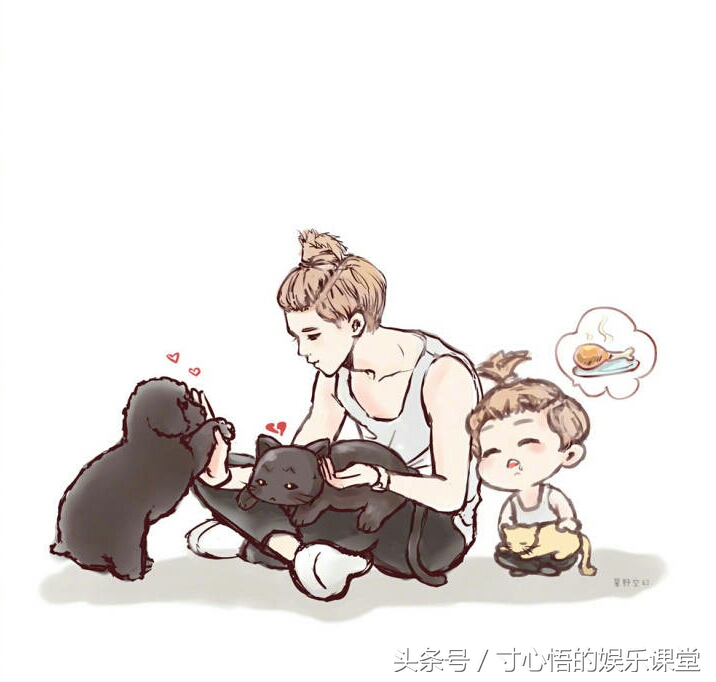 鹿晗q版萌图,鹿晗q版图