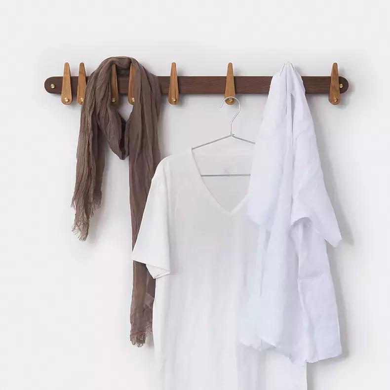 实木衣帽架摆放效果图,实木家用落地式衣帽架超强收纳