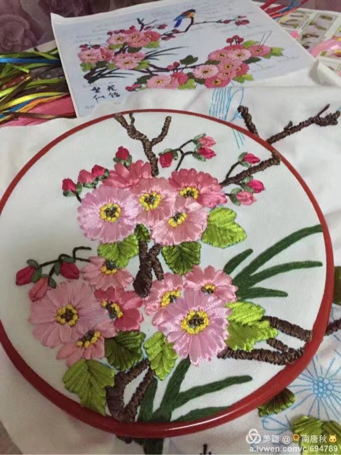 丝带绣挂画客厅最新教学,丝带绣欧式挂画教程