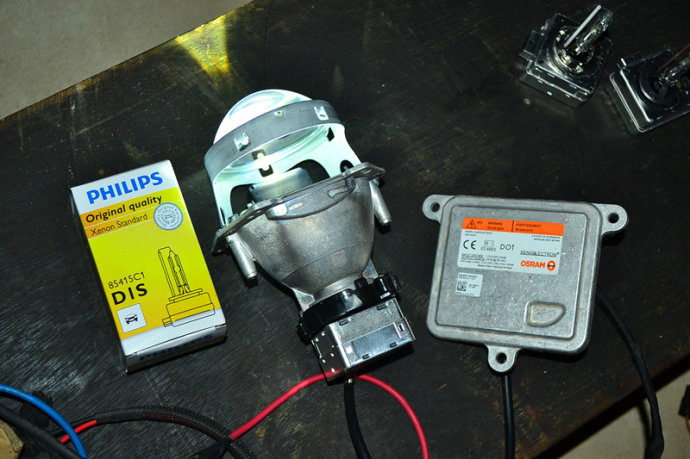 北极星车灯改造,北极星改灯图片