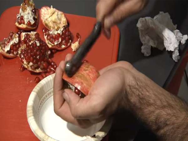 最快的剥石榴方法太方便了,30秒剥石榴的方法