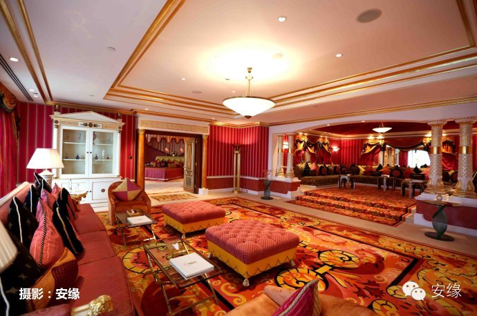 迪拜帆船酒店总统套房体验,一万一晚的迪拜帆船酒店