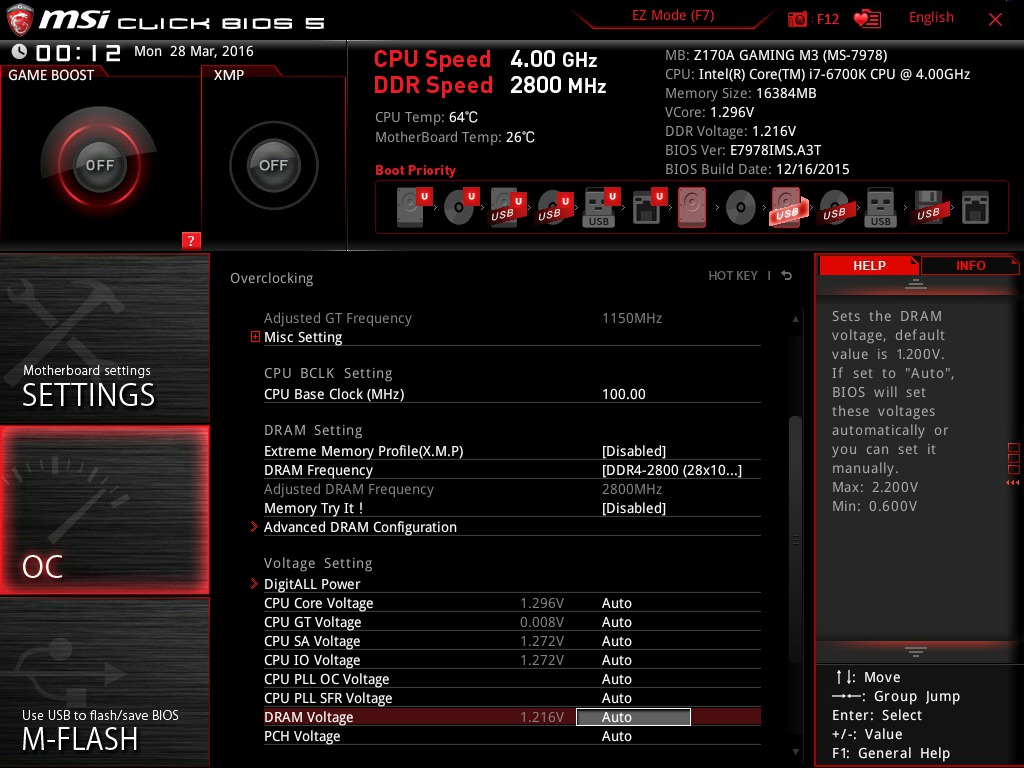 只调频率即可，玩一下Z170A主板的内存自动超频