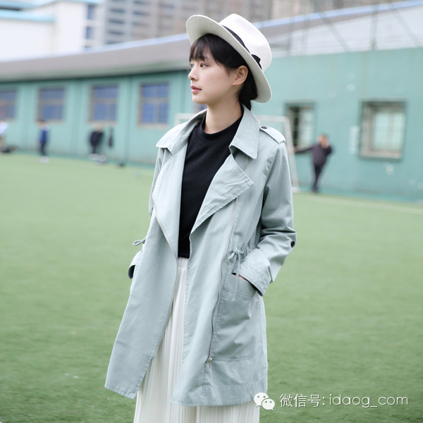 春天女士风衣简单大气,薄款风衣女运动