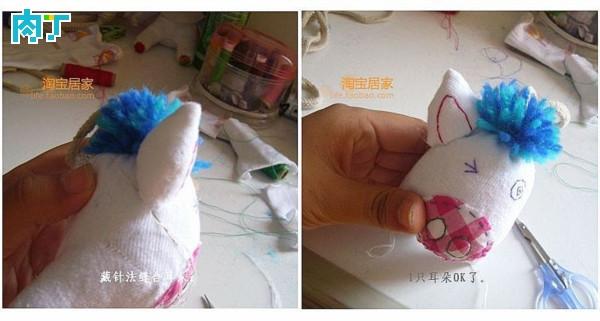 用袜子自制娃娃diy,袜子娃娃手工制作简单