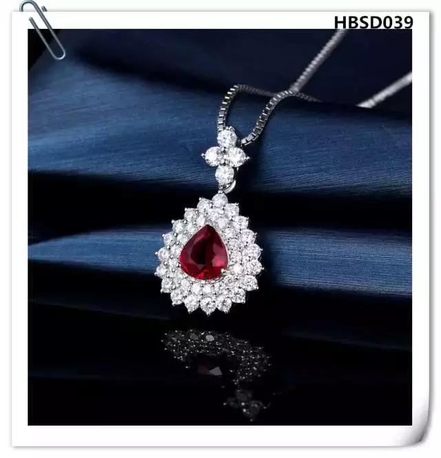 翡翠水滴吊坠款式图片,水滴红宝石吊坠天然彩色宝石正品