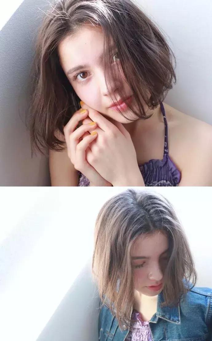 发量较多微卷适合的发型,女生发梢微卷