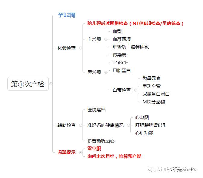 孕妈必备,产检时间表检查内容