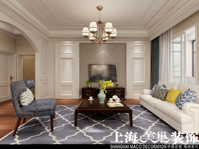 美巢装饰法式效果图,美巢装饰实景图美式风格