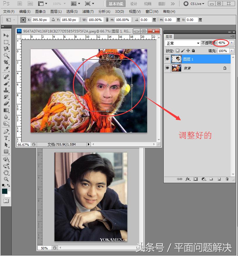 PS移花接木(猴王林志颖)