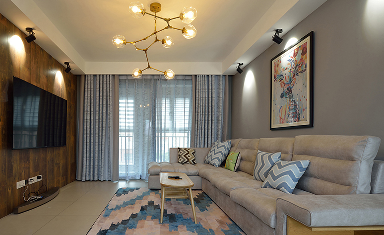 双宋结婚新房如果这样装~上海高桥新城89㎡北欧实景,隐形门亮了