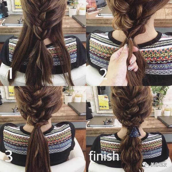 1分钟速成5步唯美森女编发,韩式斜刘海编发图解