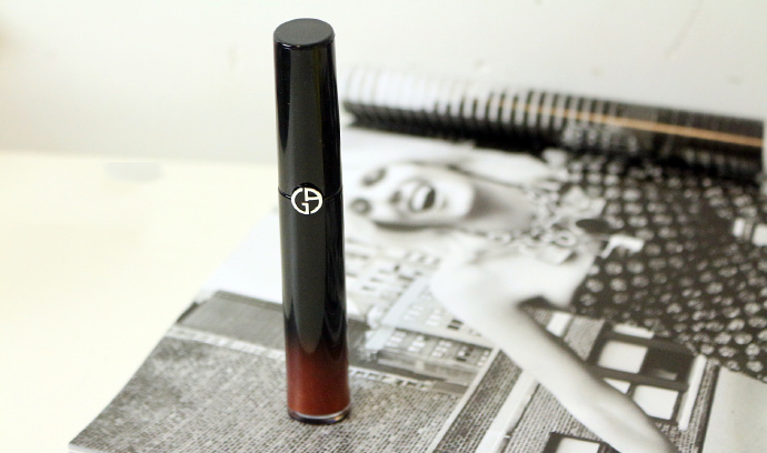 阿玛尼101黑管哑光口红,阿玛尼红管206唇釉深唇试色