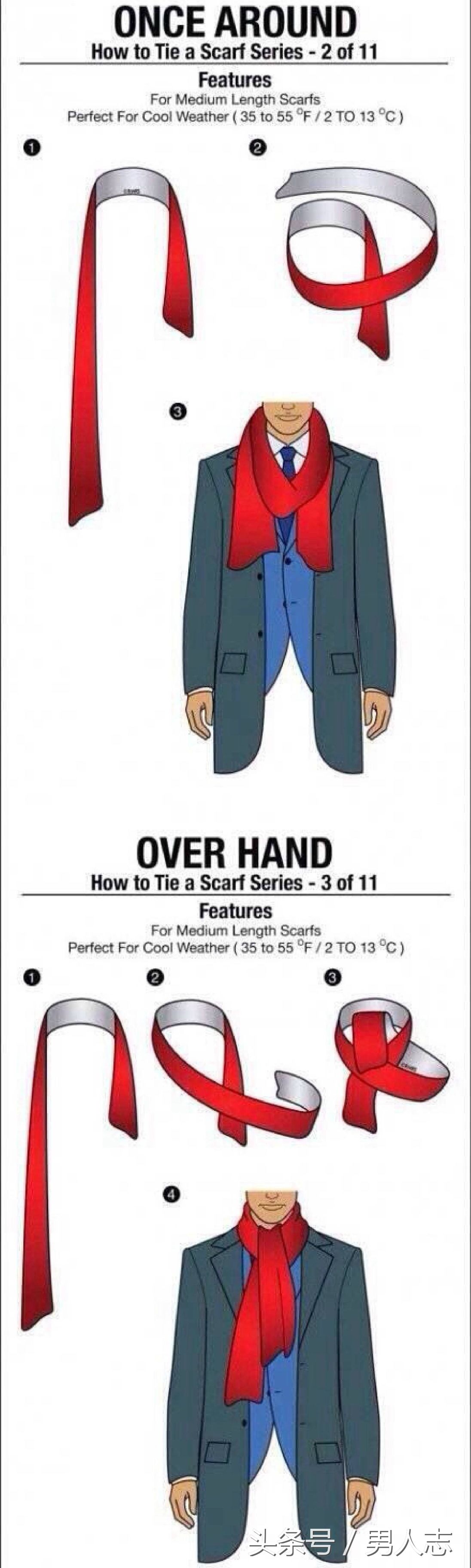 比较长的男围巾怎么戴才好看,毛线围脖怎么打男士围巾