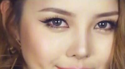 半包倒三角眼线,倒三角全包眼线