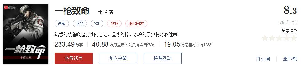全精品系列网络小说推荐，起点8.3分高评价口碑神作，大神经典